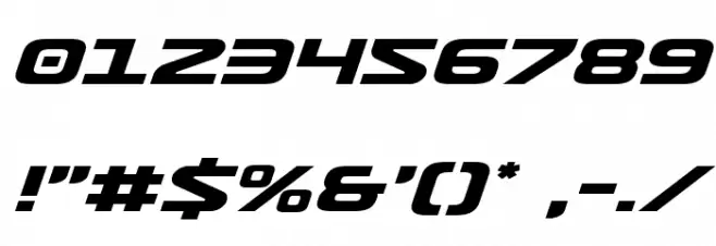 Usuzi Expanded Italic Font OTHER CHARS