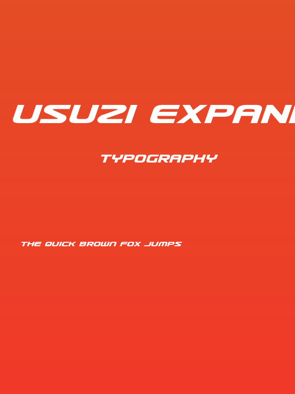 Usuzi Expanded Italic Poster