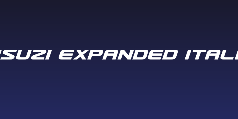 Usuzi Expanded Italic Social Header