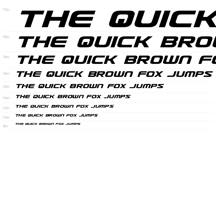 Usuzi Expanded Italic Waterfall