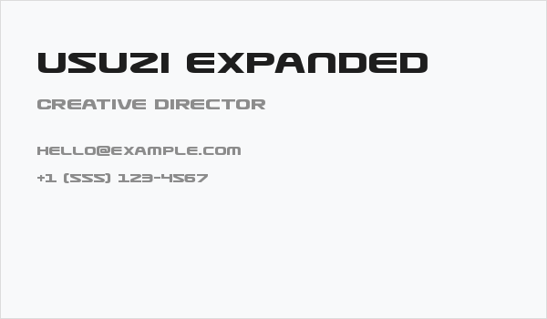 Usuzi Expanded Business Card
