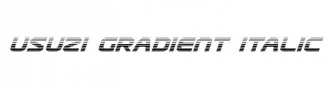 Usuzi Gradient Italic  Frei Schriftart Herunterladen
