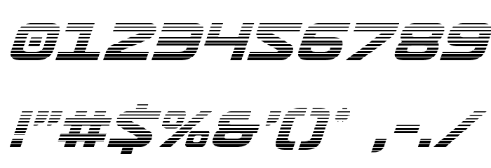 Usuzi Gradient Italic Font OTHER CHARS
