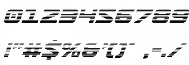 Usuzi Gradient Italic Font OTHER CHARS