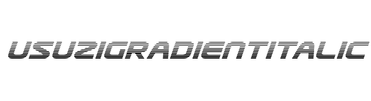 Usuzi Gradient Italic  免费字体下载