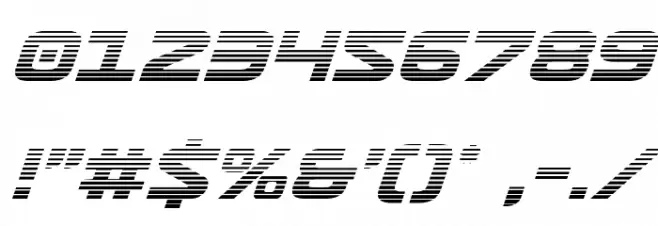 Usuzi Gradient Italic Font OTHER CHARS