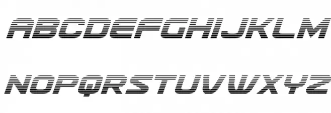 Usuzi Gradient Italic Schriftart Groß