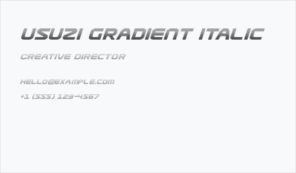 Usuzi Gradient Italic Business Card