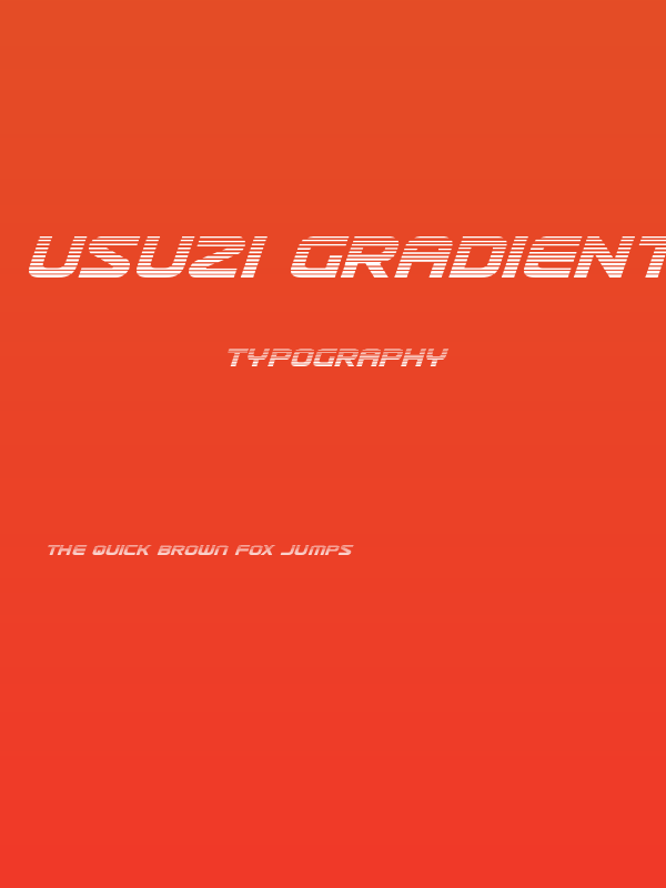 Usuzi Gradient Italic Poster