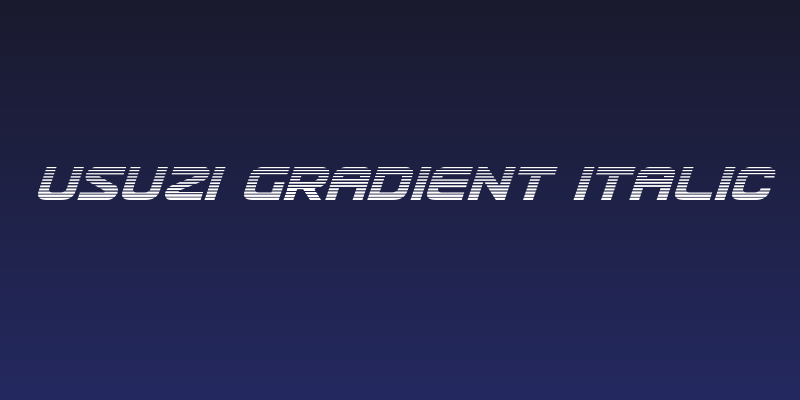 Usuzi Gradient Italic Social Header