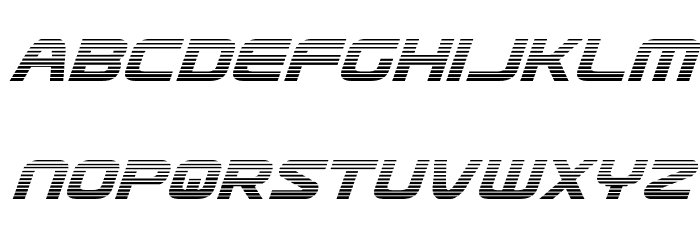 Usuzi Gradient Italic Font LOWERCASE