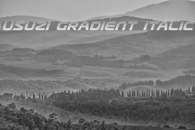 Usuzi Gradient Italic Font examples