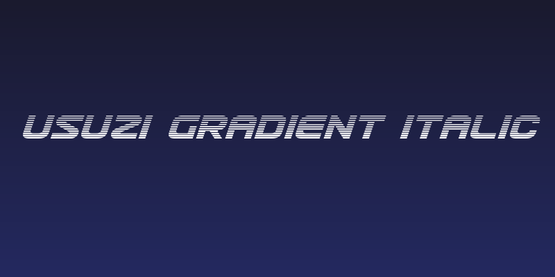 Usuzi Gradient Italic Social Header