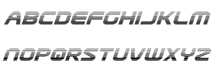 Usuzi Gradient Italic Font LOWERCASE