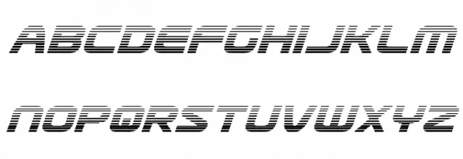 Usuzi Gradient Italic Schriftart Kleinbuchstaben