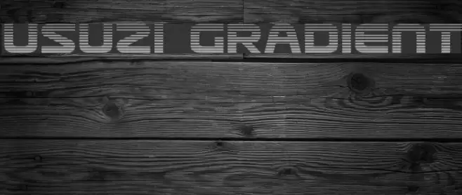 Usuzi Gradient Font examples