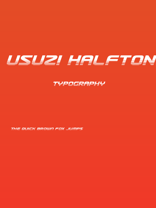 Usuzi Halftone Italic Poster