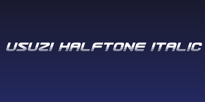 Usuzi Halftone Italic Social Header