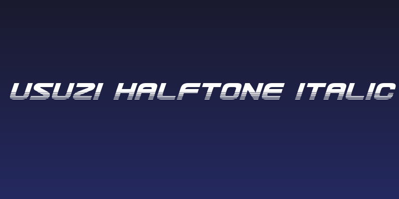 Usuzi Halftone Italic Social Header