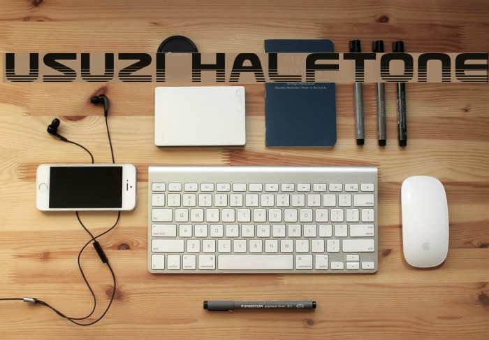 Usuzi Halftone Font examples