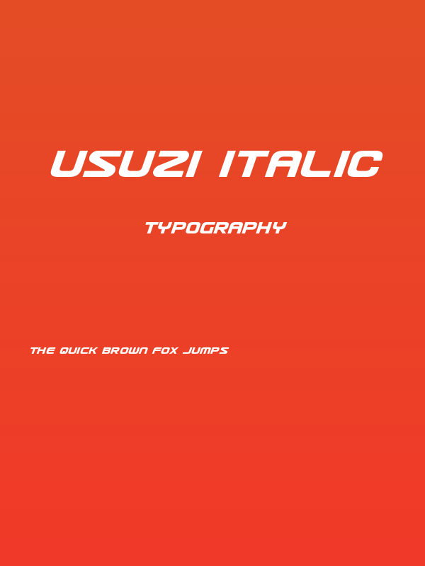 Usuzi Italic Poster