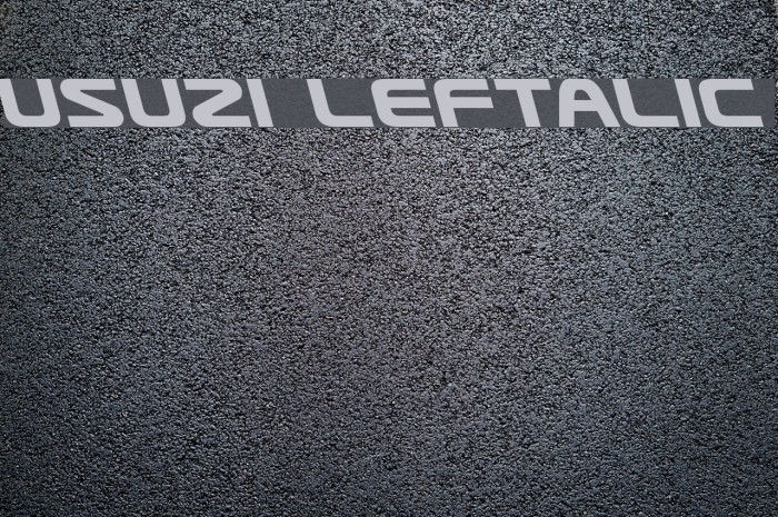 Usuzi Leftalic Font examples