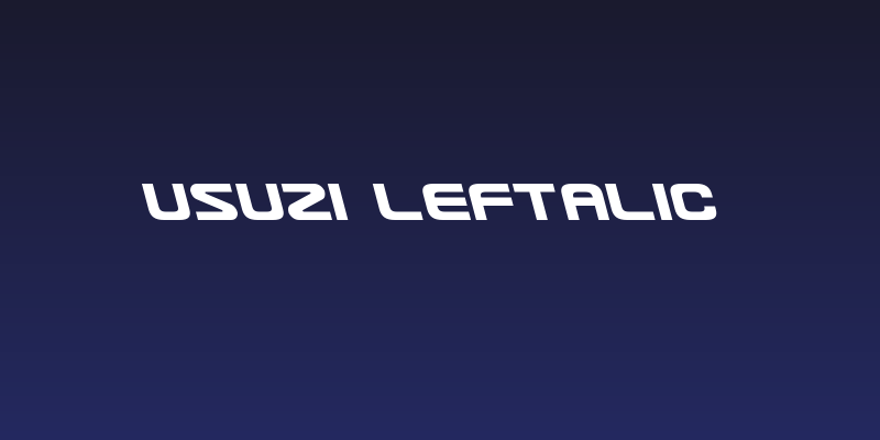 Usuzi Leftalic Social Header