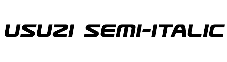 Usuzi Semi-Italic Font