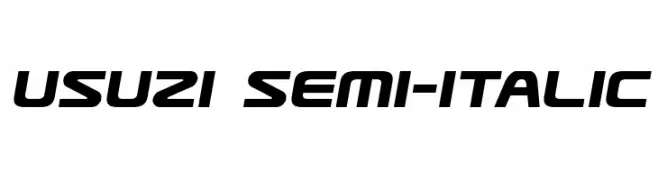 Usuzi Semi-Italic  تنزيل الخطوط