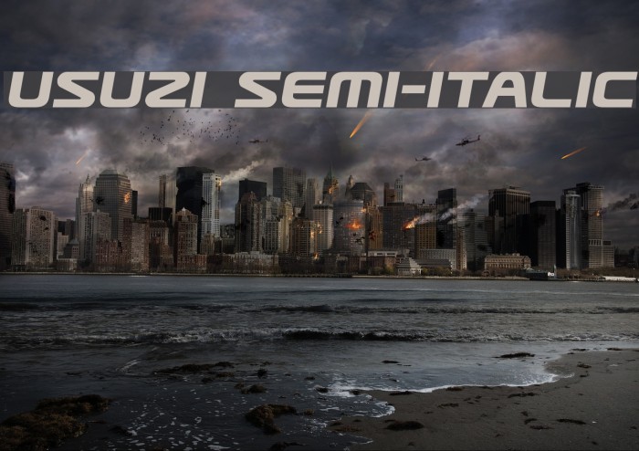 Usuzi Semi-Italic Font examples