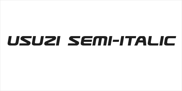 Usuzi Semi-Italic Logo