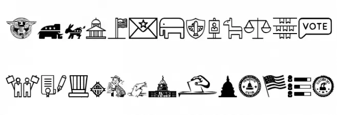 us election 字体 大写