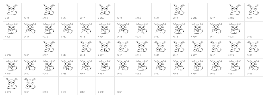 usa Font Character Map