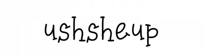 ushsheup  Frei Schriftart Herunterladen