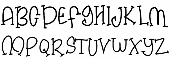 ushsheup Schriftart Groß