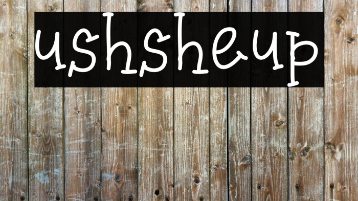 ushsheup Font examples