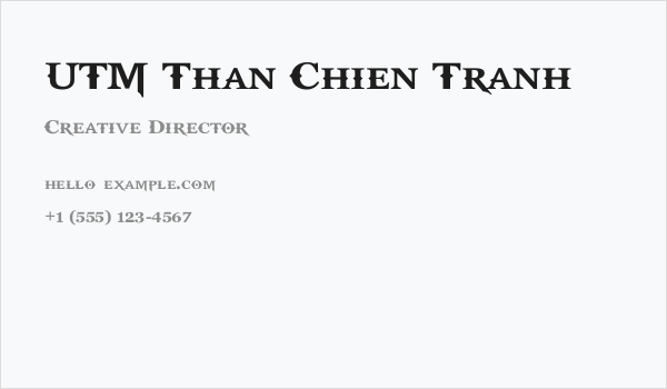 UTM Than Chien Tranh Business Card