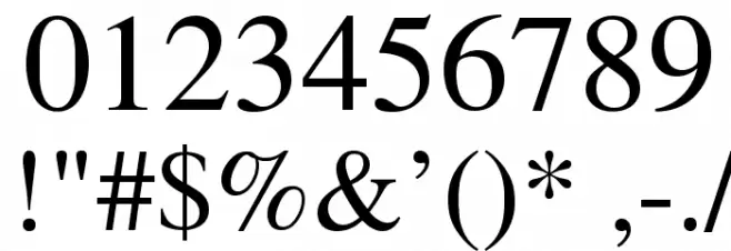 UTM Times Font OTHER CHARS