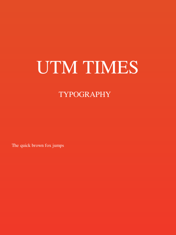 UTM Times Poster