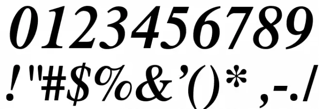 UTMTimesBold Italic Font OTHER CHARS