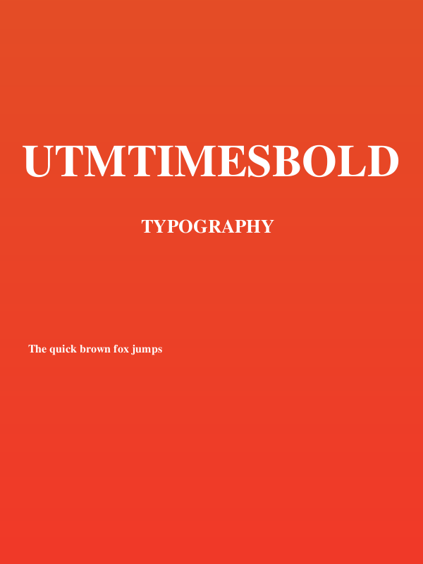 UTMTimesBold Poster