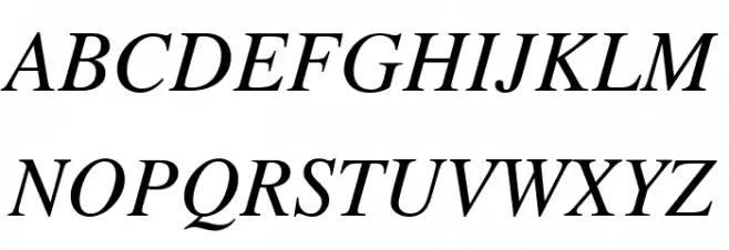 UTMTimesItalic Font UPPERCASE