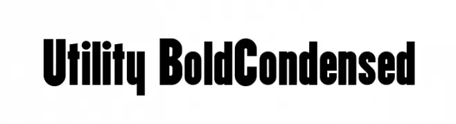 Utility BoldCondensed  Descarca Fonturi Gratis