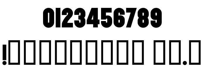 Utility BoldCondensed Font OTHER CHARS