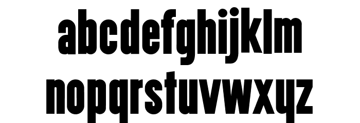 Utility BoldCondensed Font LOWERCASE