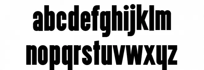 Utility BoldCondensed फ़ॉन्ट लोअरकेस