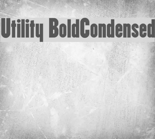 Utility BoldCondensed Font examples