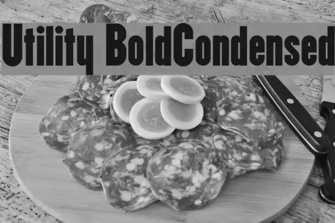 Utility BoldCondensed Font examples