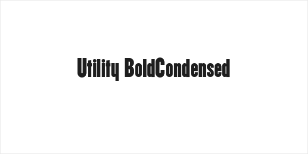 Utility BoldCondensed Logo