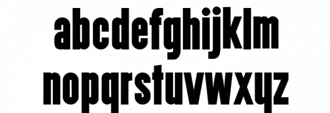 Utility BoldCondensed Font LOWERCASE